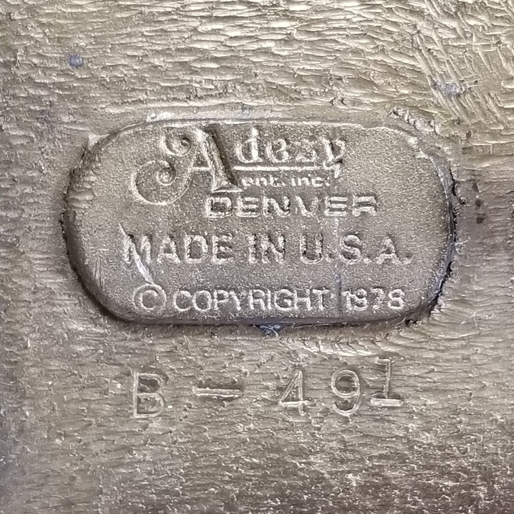Vintage 1978 Monarch Belt Buckle Adezy Denver Solid Brass Mountain Logo USA Made - Picture 6 of 9